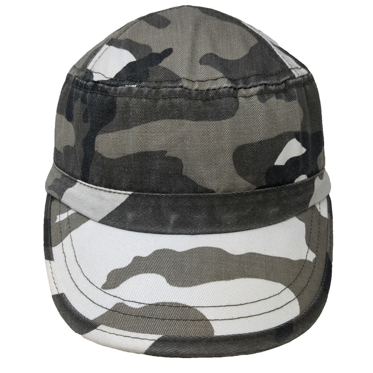 Headwear Guru Gray Army Cap One Size Camo Urban Strapback Flat Top Cadet Hat