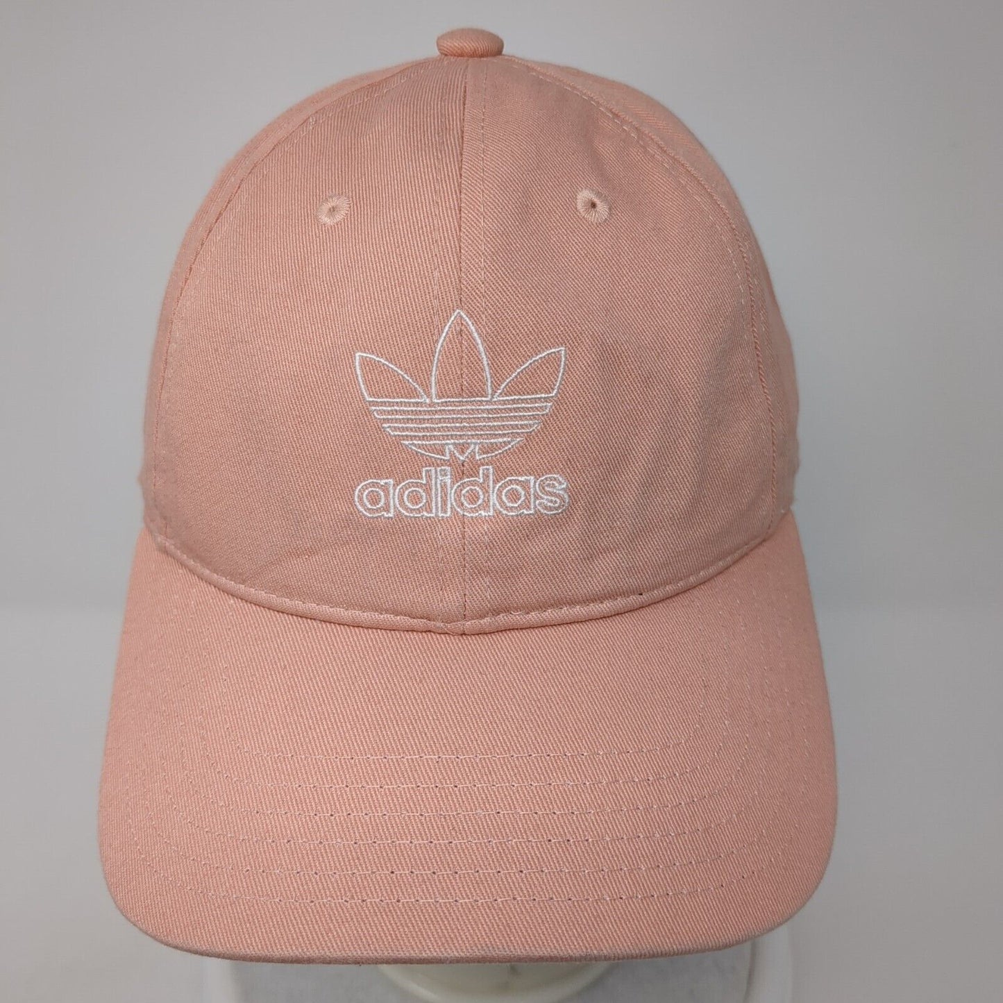 Adidas Slideback Hat Pink One Size Adjustable Embroidered Trefoil 6 Panel Cotton