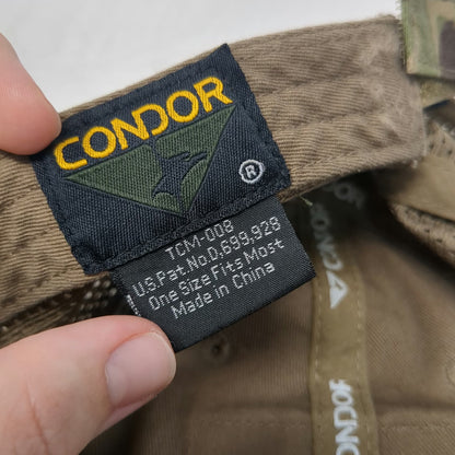 Condor Baseball Cap Brown Green One Size Camo Mesh Back Strapback Tactical Hat
