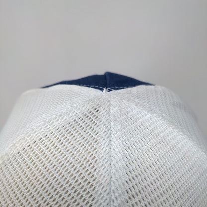 Reel Life Snapback Mesh Back Trucker Hat Blue OSFM Colorblock