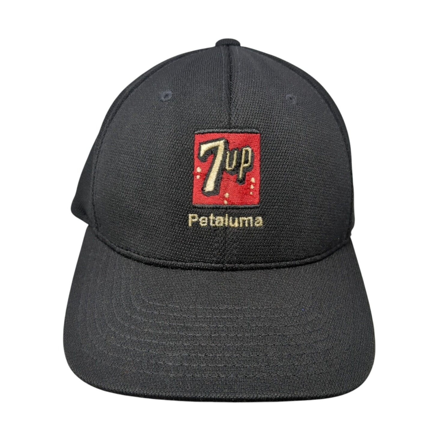 7UP Pataluma Fitted Hat Black L/XL Flexfit Embroidered 6 Panel Sport-Tek