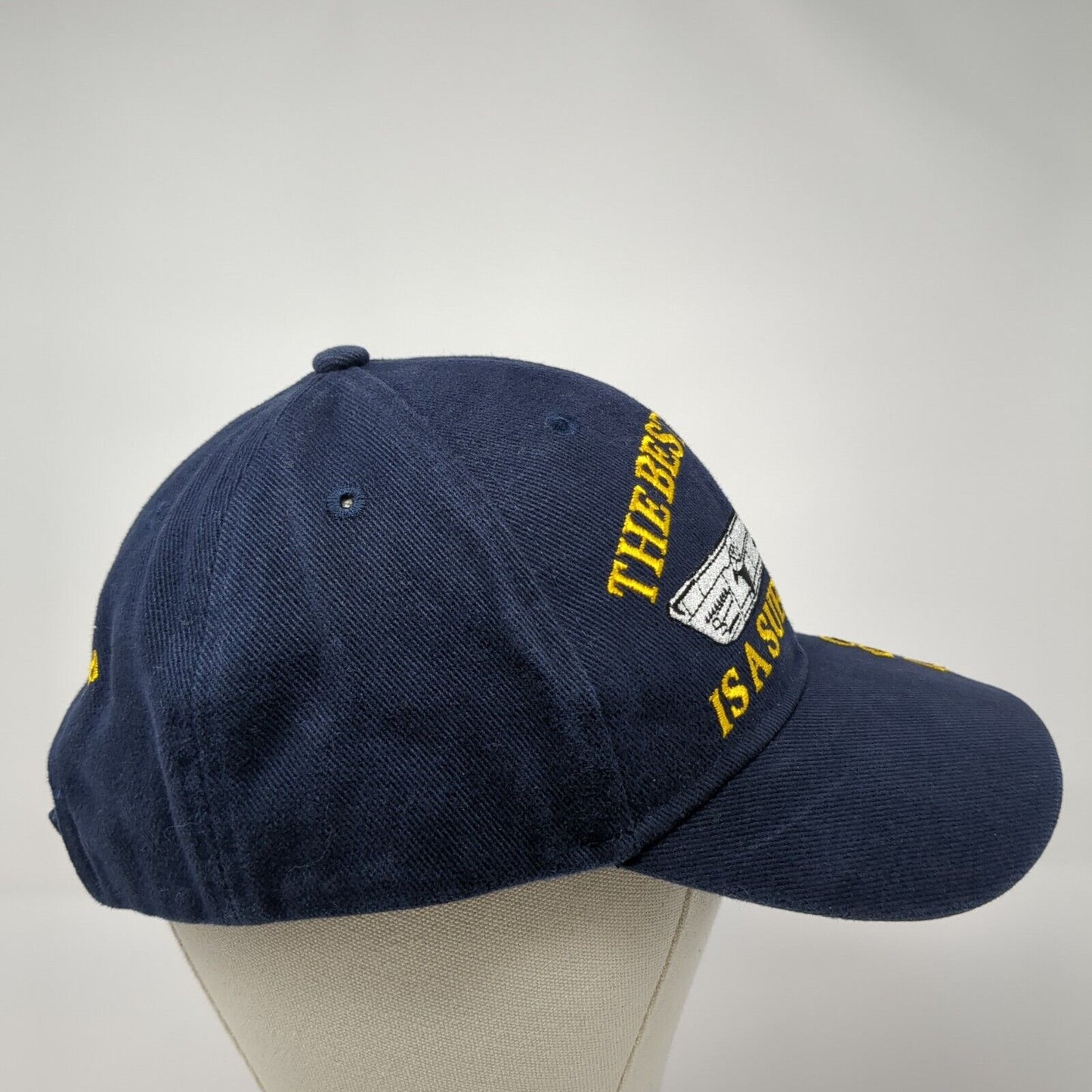 The Best Marine Is A Submarine Strapback Hat Blue One Size Veteran