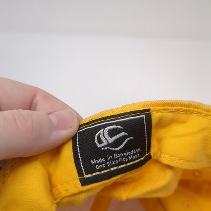 NA Strapback Hat Yellow One Size Solid Adjustable 6 Panel Outdoor Cap