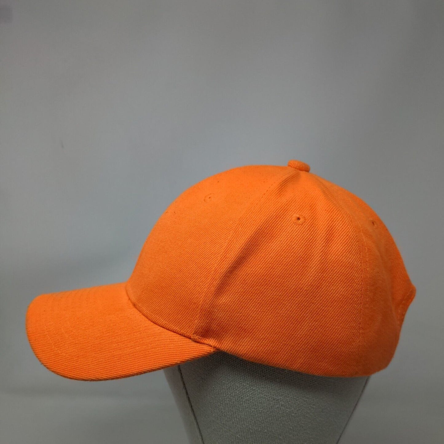 choKoLids Strapback Hat Orange OSFA Adjustable 6 Panel Blank Polyester