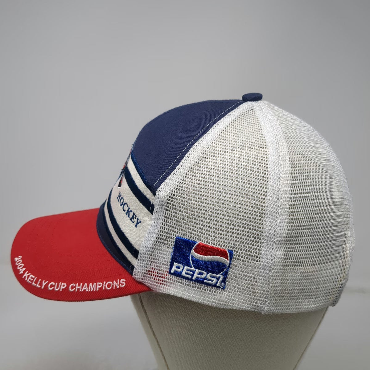 Destroyer Idaho Steelheads ECHL Trucker Hat Blue Red White One Size Pepsi 2004