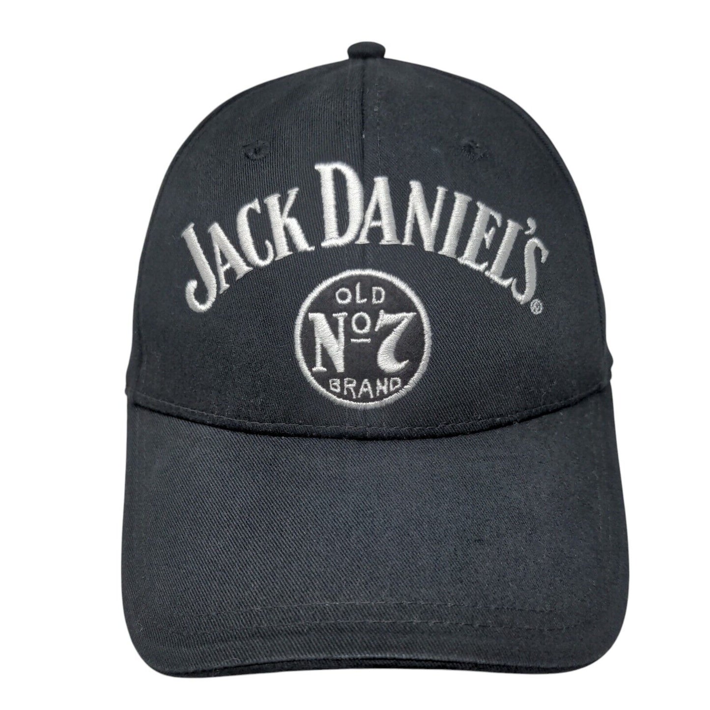 Jack Daniel's Old No. 7 Brand Strapback Hat Black OSFM Adjustable Embroidered