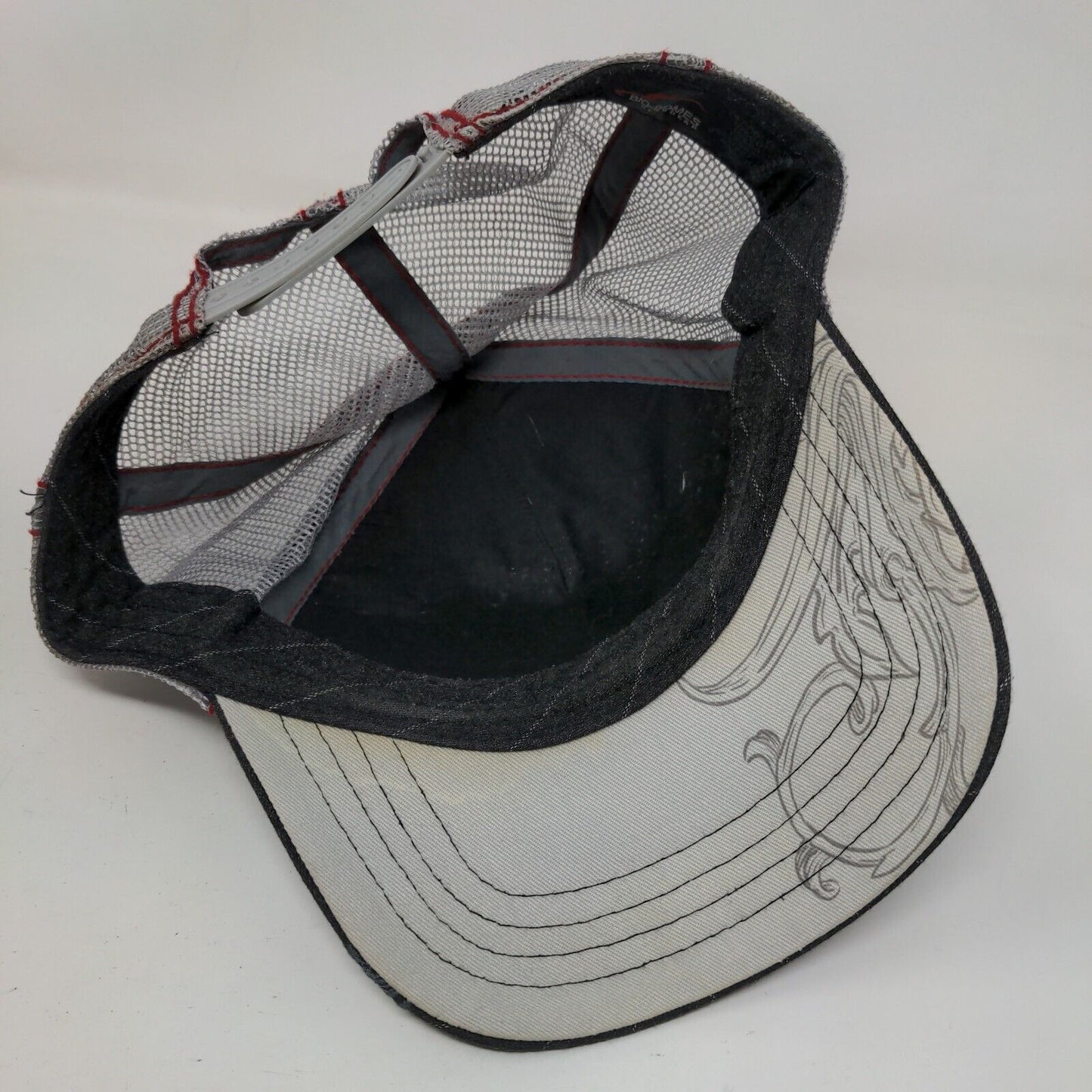 Bio-Domes Headgear Snapback Mesh Back Trucker Hat Gray OSFM Studded
