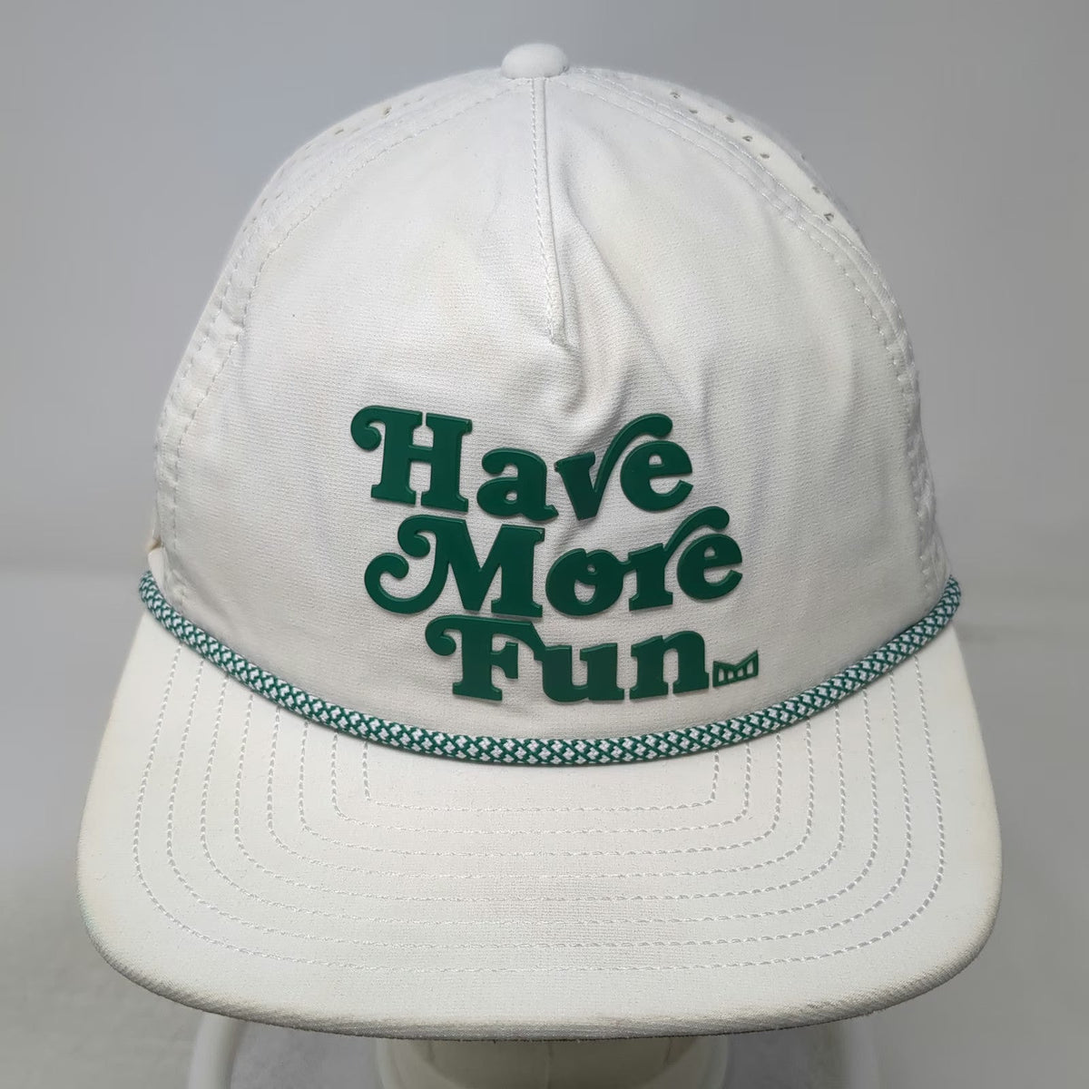 Melin Trucker Hat White S Have More Fun Hydro Perforated Golf Rope Snapback