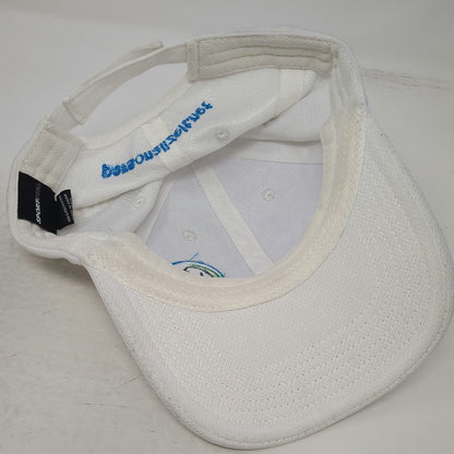 Sport-Tek Baseball Cap White One Size Embroidered Logo Hat Strapback Polyester