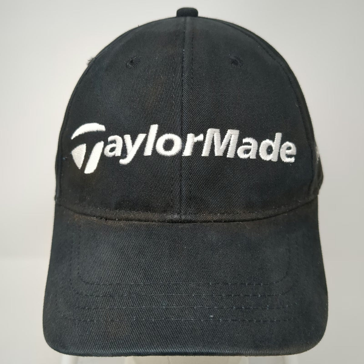 TaylorMade Baseball Cap Black One Size The Club Logo Slideback Cotton Golf Hat