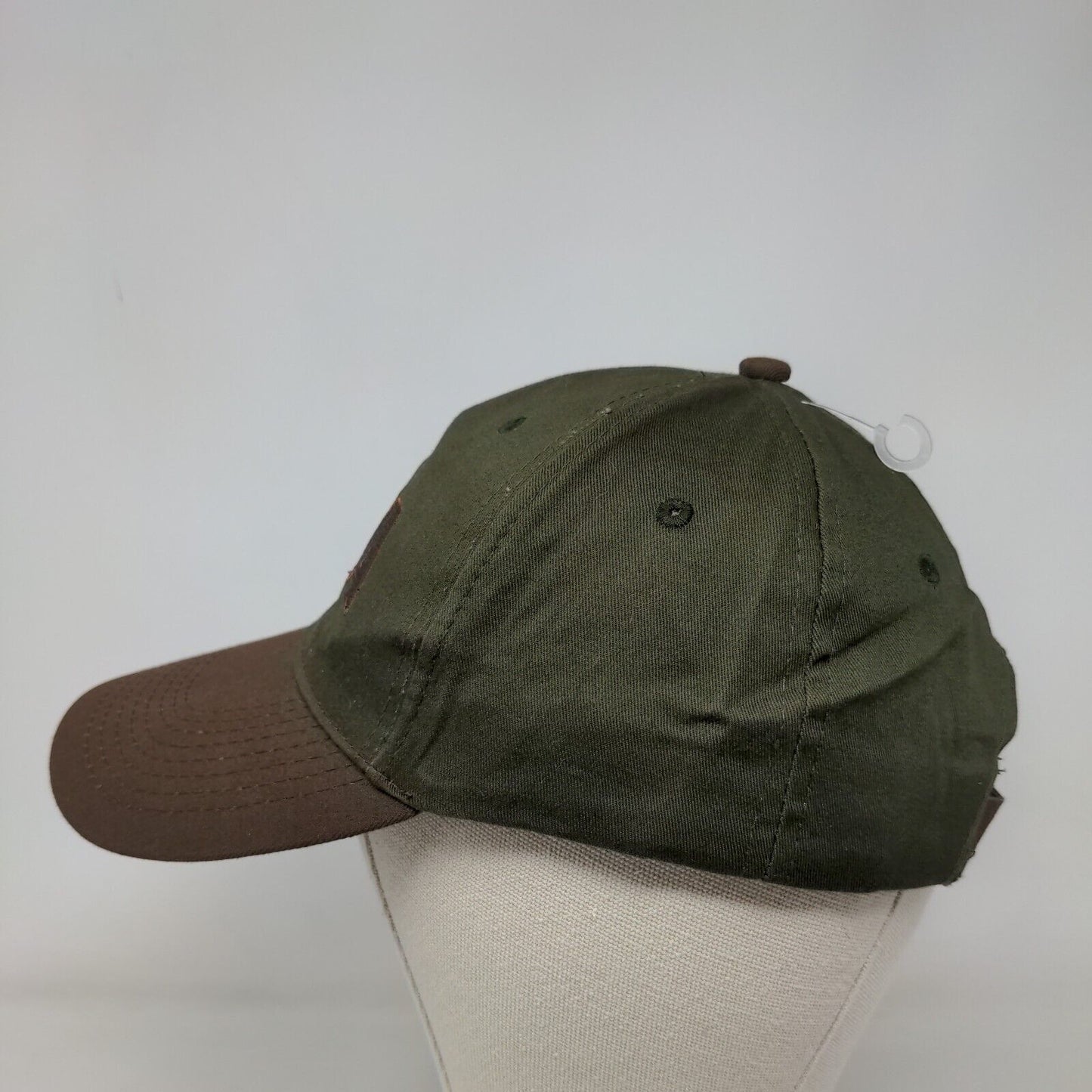 NRA Strapback Hat Green 58cm Embroidered Adjustable 6 Panel Colorblock