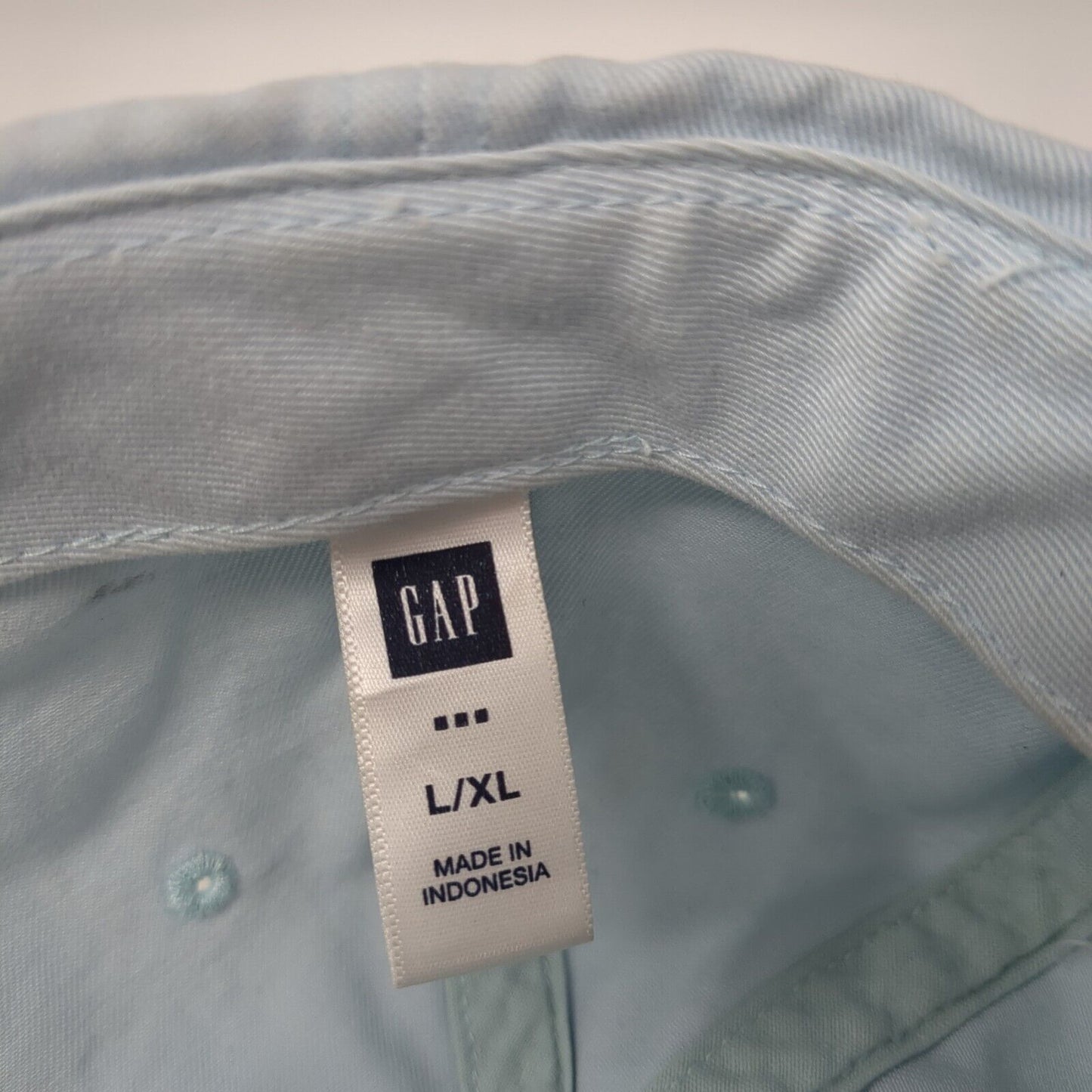 Gap Spell Out Strapback Hat Blue Large/XL Solid Embroidered Adjustable