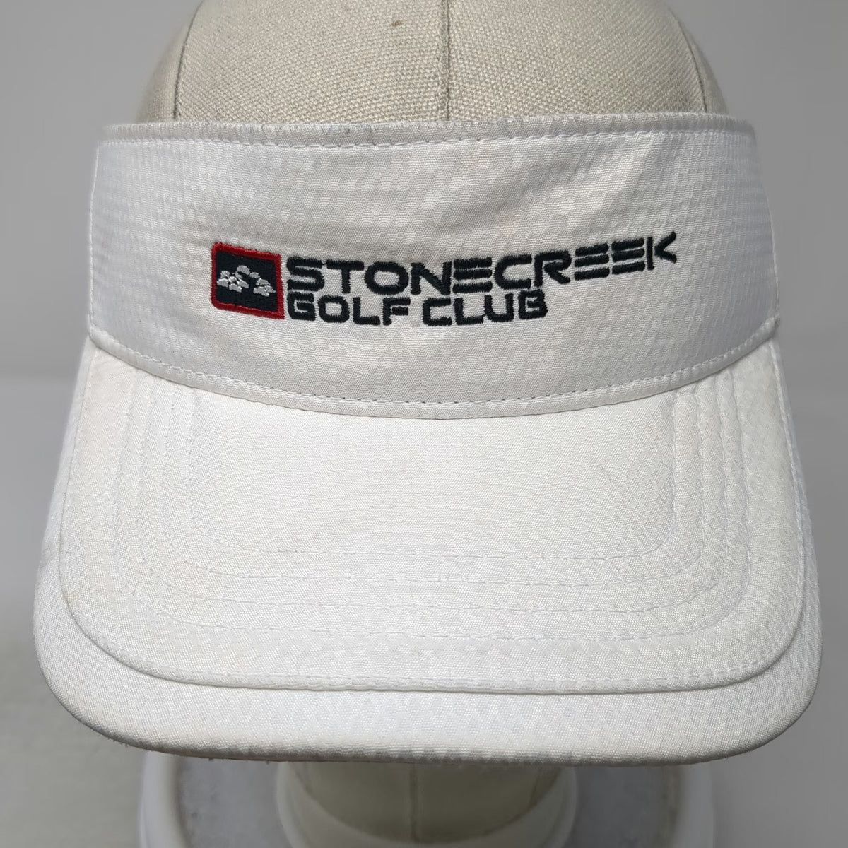 Ahead Stonecreek Golf Club Visor White One Size Slideback Performance Hat