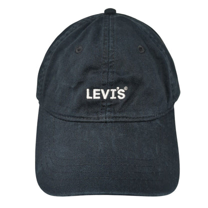 Levi's Snapback Hat Blue 58cm Adjustable Embroidered Solid 6 Panel