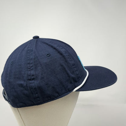 Vineyard Vines Snapback Blue Hat One Size Rope Ripstop Whale Logo Patch Cotton