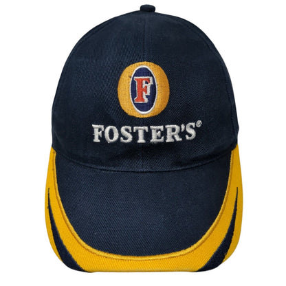 Fosters Strapback Hat Blue One Size Adjustable Embroidered 6 Panel Cotton