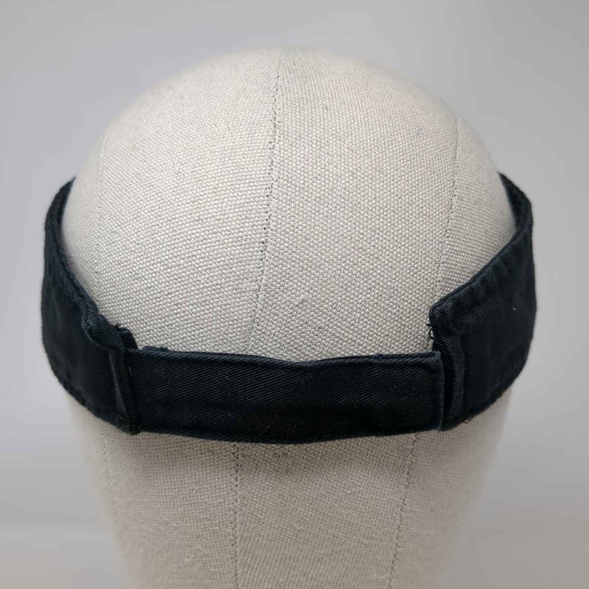 KC Caps Avon Brand Visor Black One Size Cotton Strapback Hat Logo Embroidery