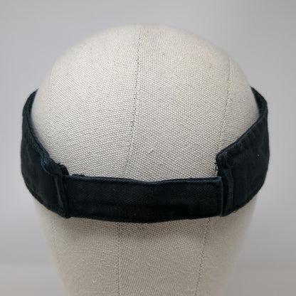 KC Caps Avon Brand Visor Black One Size Cotton Strapback Hat Logo Embroidery