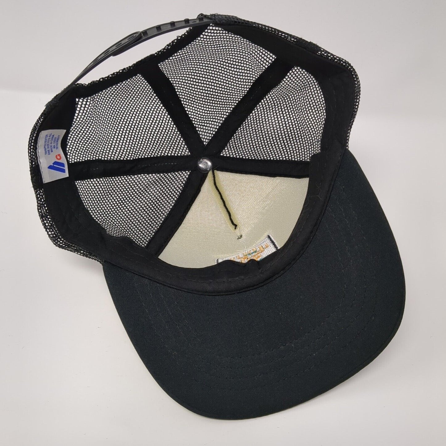 HG Snapback Mesh Back Trucker Hat Black OSFA Adjustable Embroidered