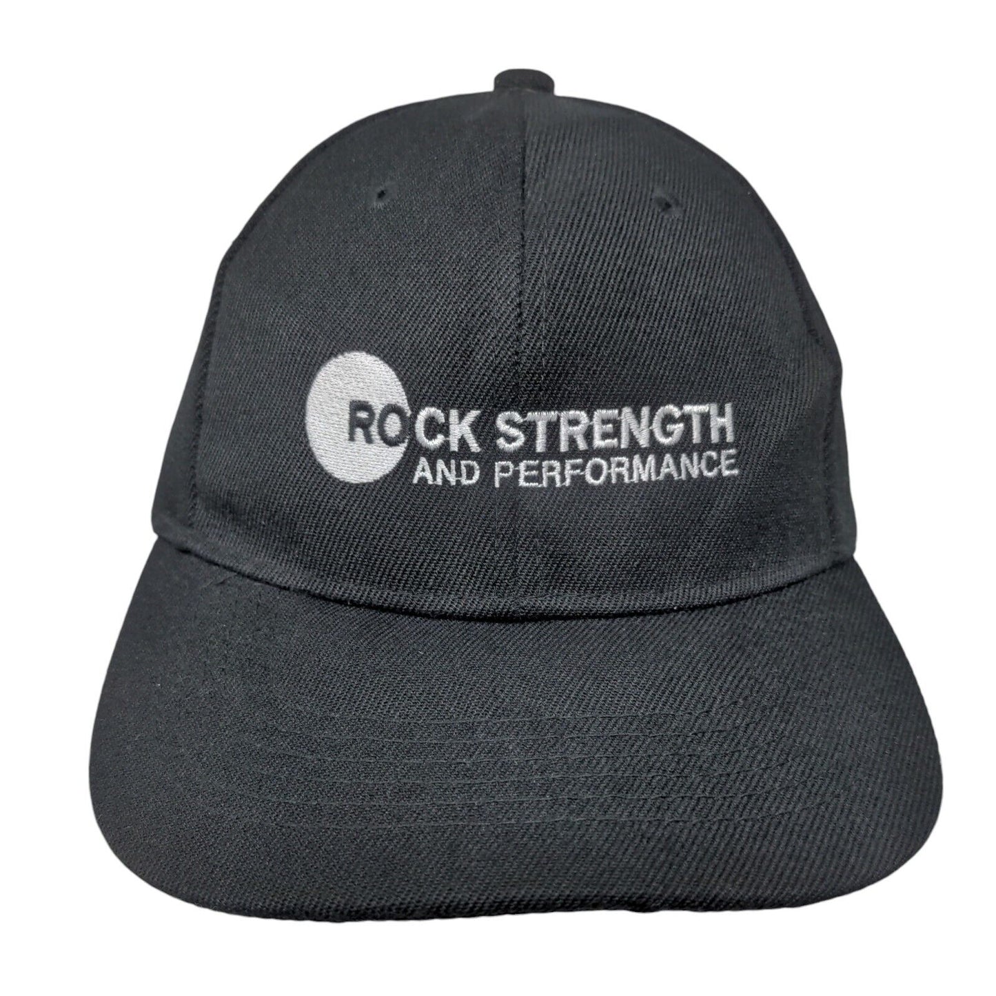 Rock Strength And Performance Strapback Hat Black One Size 6 Panel