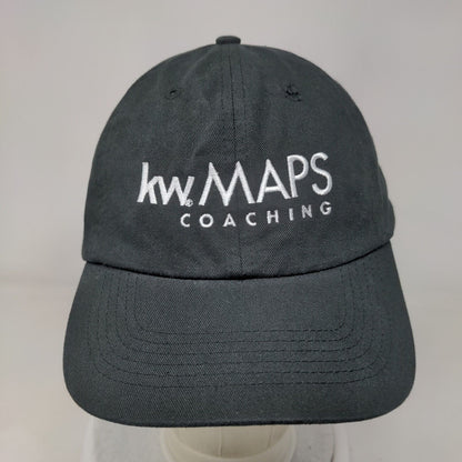 KW Maps Coaching Slideback Hat Black OSFM Embroidered Vent Holes