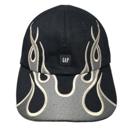 Yeezy GAP Baseball Cap Black One Size Flame Balenciaga Strapback Italy Hat