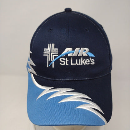 AIR St Luke's Strapback Hat Blue OSFA Adjustable Embroidered 6 Panel Cotton