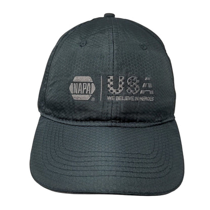 NAPA USA We Believe In Heroes Strapback Hat Gray OSFM Adjustable Patriotic