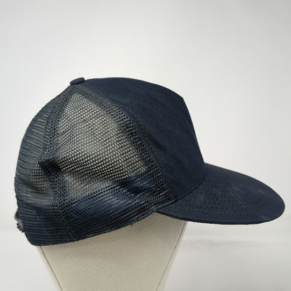 North Star Trucker Hat Blue Mesh Back Snapback Made in USA Blank Vintage