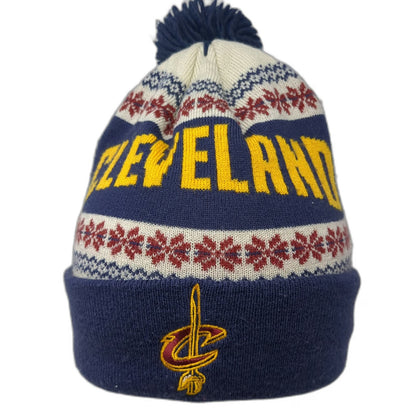 Cleveland Cavaliers NBA adidas Beanie Blue Yellow Red White One Size Pom Hat