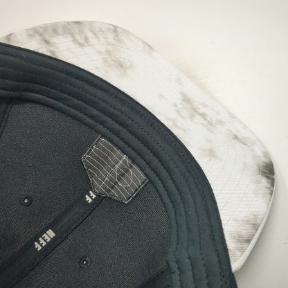 Neff Snapback Hat Black White Gray One Size Marbled Brim Hexagon Patch Flat Bill