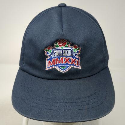 South Sixth 5 Panel Blue One Size Hat MMXXI 2021 Rose Snapback Embroidered