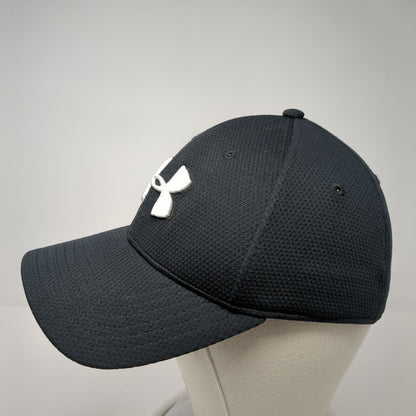 Under Armour Fitted Hat Black M/L Classic Fit Embroidered Blitzing Polyester