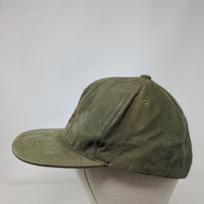 Vans Leather Patch Snapback Hat Green OSFA Adjustable Vent Holes