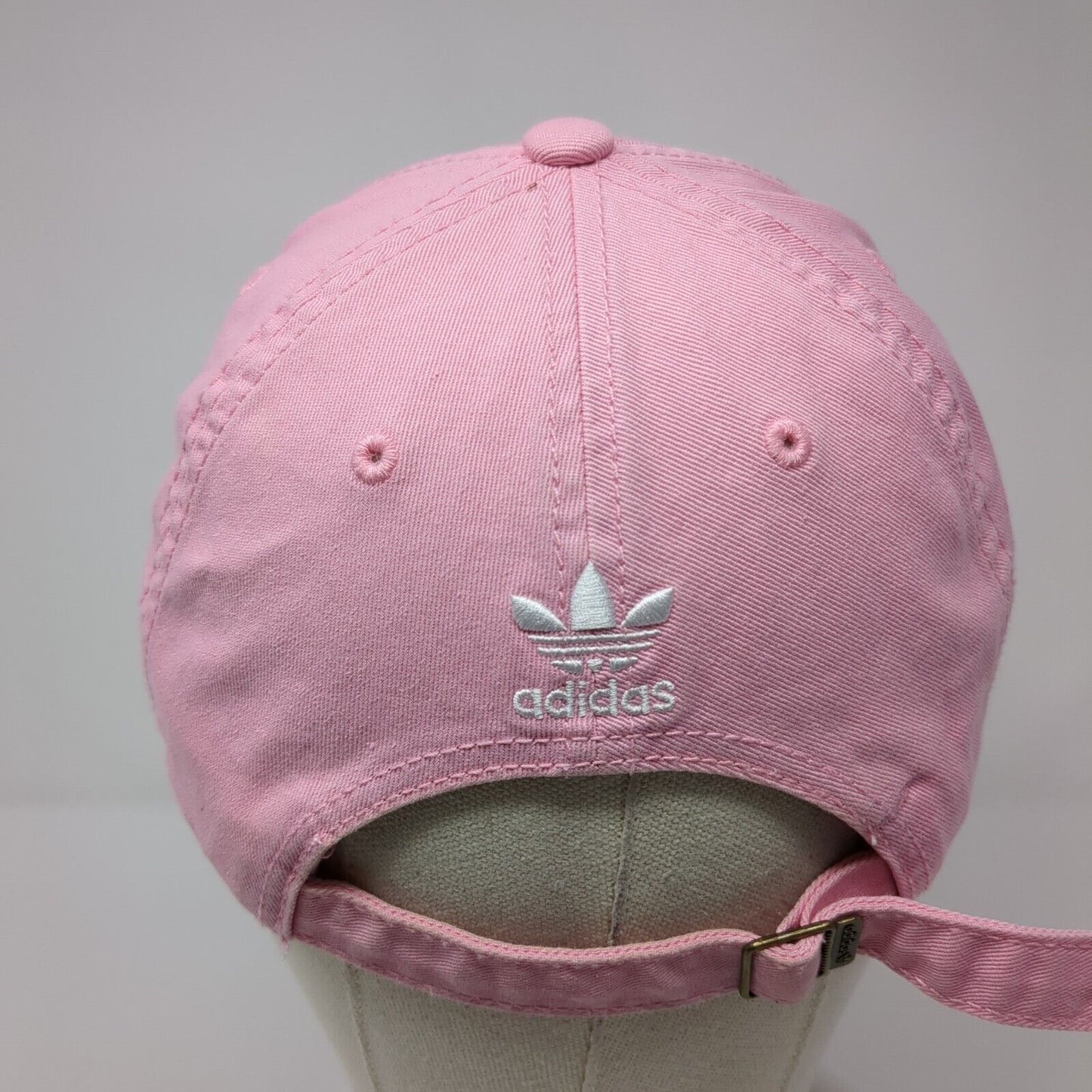 Adidas Slideback Hat Pink One Size Adjustable Embroidered Trefoil Cotton