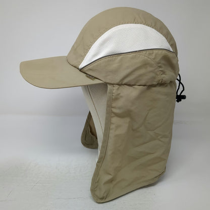 REI Baseball Cap Beige One Size Sun Cape Mesh Reflective Neck Shield Nylon Hat