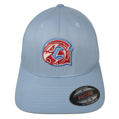 Falcons Fitted Hat Blue Medium Embroidered Logo Stretch Flexfit Yupoong