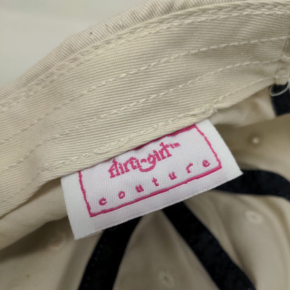 Rhinestone Bicycle Bling Slideback Hat Cream One Size Adjustable