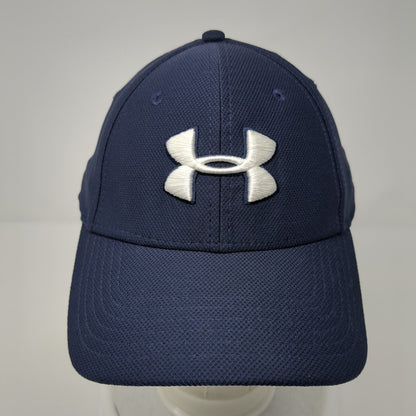 Under Armour Fitted Hat Blue L/XL Classic Fit Embroidered Blitzing 6 Panel