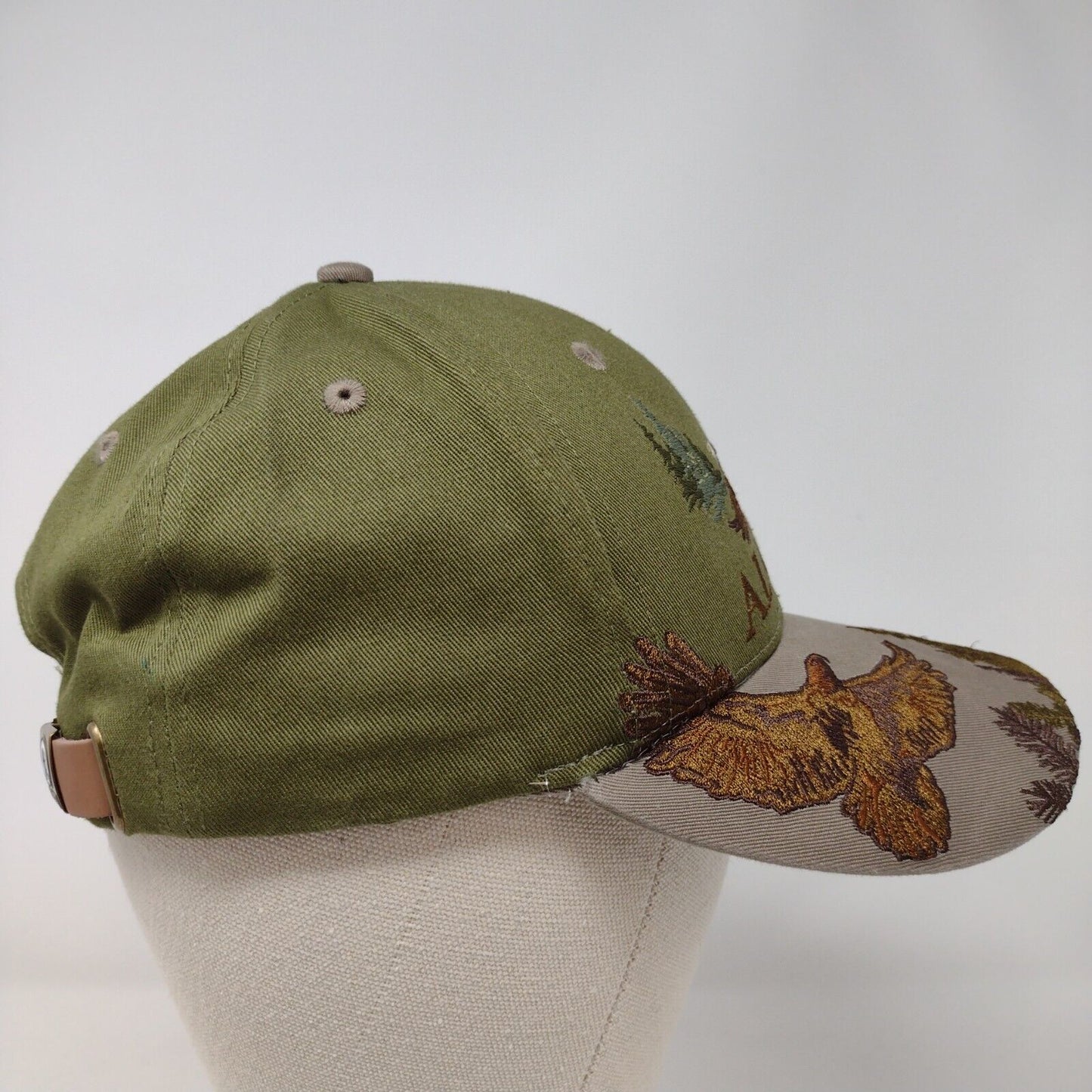 Alaska Eagle Slideback Hat Multicolor OSFM Embroidered Leather Strap