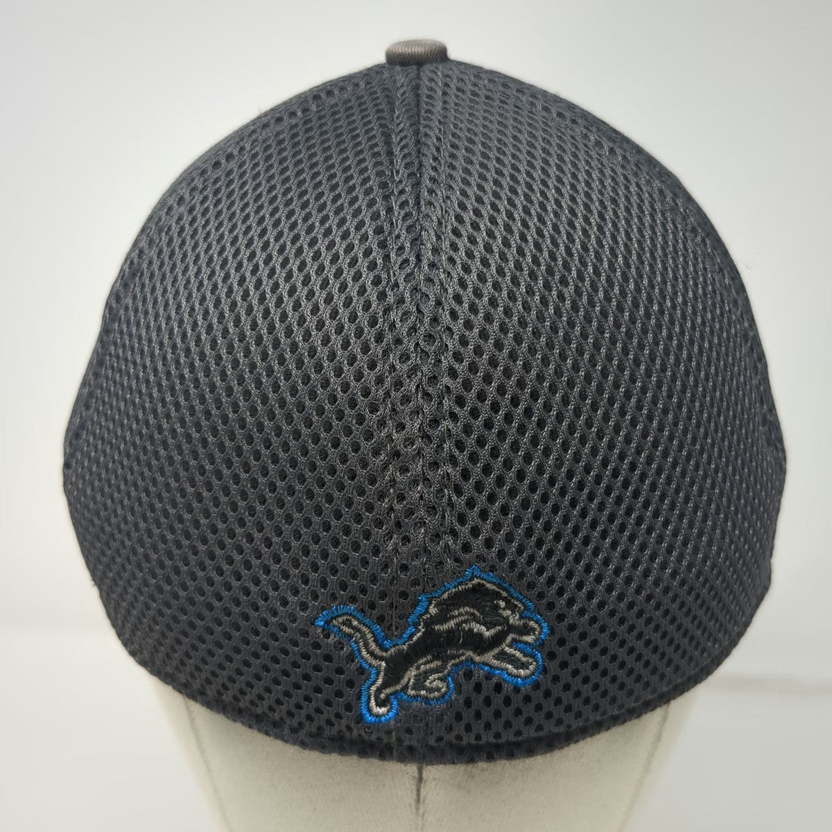 New Era Detroit Lions NFL Baseball Cap Gray L 39THIRTY Mesh Embroidered Logo