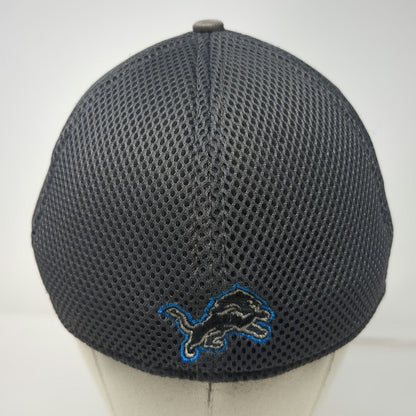 New Era Detroit Lions NFL Baseball Cap Gray L 39THIRTY Mesh Embroidered Logo
