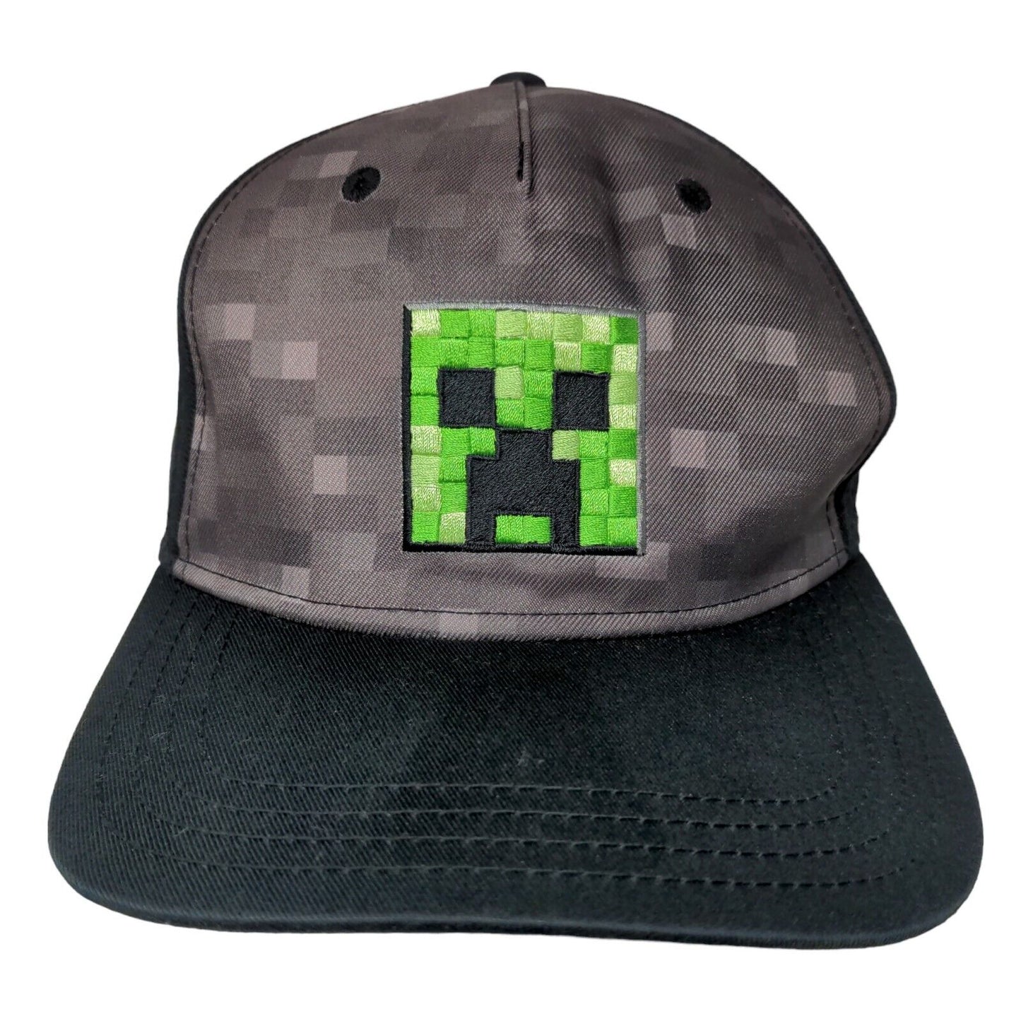 Minecraft Boy's Snapback Hat Multicolor Size OS Embroidered Creeper Logo