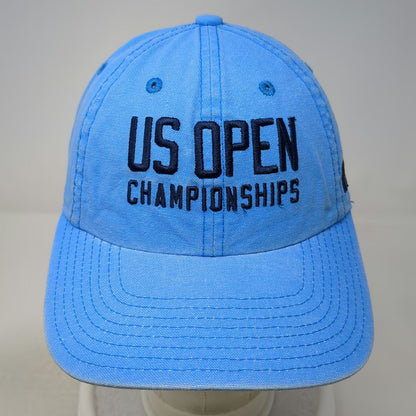 American Needle Baseball Cap Blue One Size US Open NYC Slideback Cotton Hat
