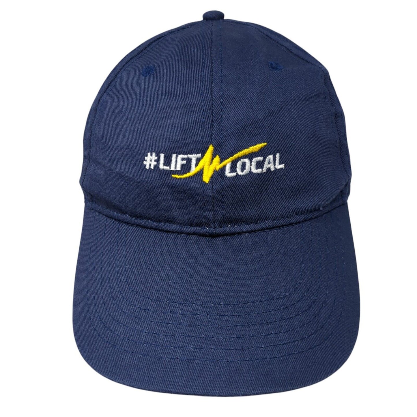 Lift Local Strapback Hat Blue One Size Adjustable Embroidered 6 Panel