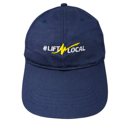 Lift Local Strapback Hat Blue One Size Adjustable Embroidered 6 Panel
