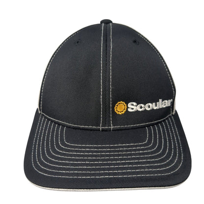 Scoular Fitted Mesh Back Trucker Hat Black 6 7/8-7 3/8 Pacific Headwear