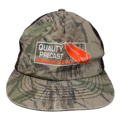 Quality Precast Strong On Service Mesh Back Trucker Hat Camo OSFA Adjustable