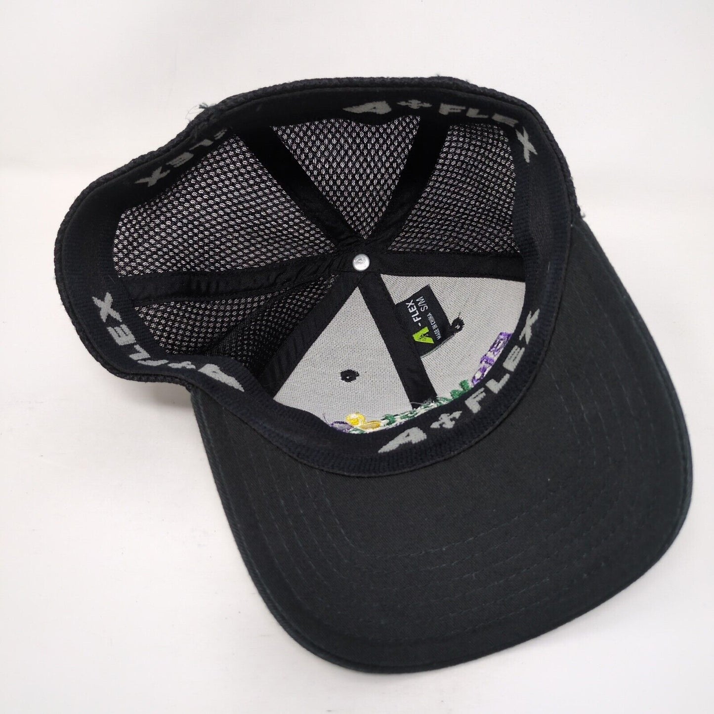 BioWest Ag Solutions Fitted Mesh Back Hat Black S/M Embroidered A-Flex
