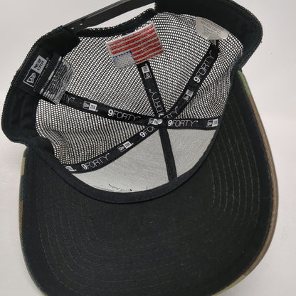New Era Trucker Hat Green Camo One Size Ahlborn Structural Steel American Flag